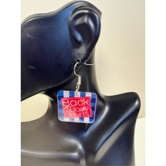 Back and Body Hurts Statement Earrings - Picture 2 of 2